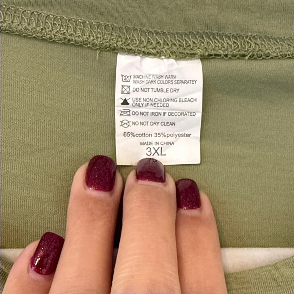 Olive Green Statement Tee - Picture 3 of 3